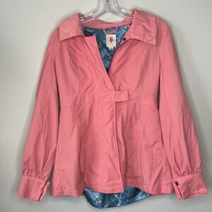 Anthropologie TULLE Softshell Nylon Jacket Womens Small Peach Pink Utility Cargo